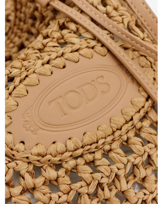 Tod's Brown Bucket Bag Raffia