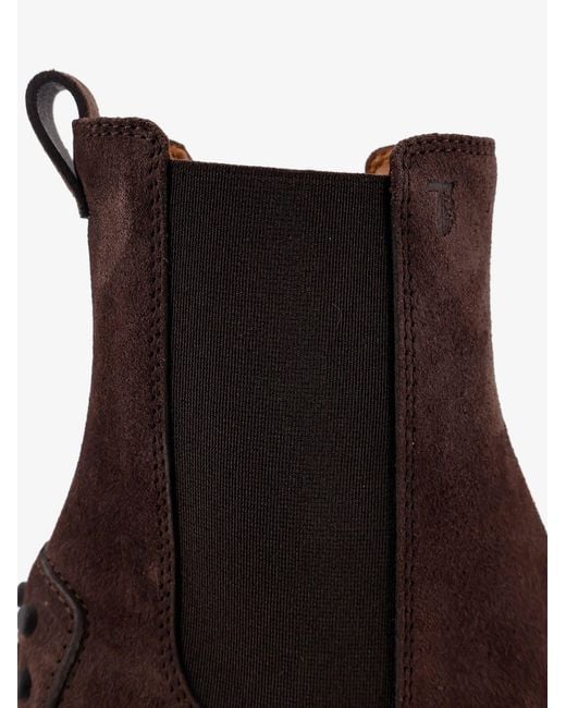Tod's Brown Suede Ankle Boots