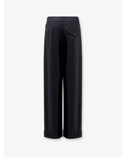 Closed Black Hanbury Virgin Wool Blend Trousers