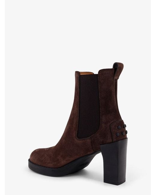 Tod's Brown Suede Ankle Boots
