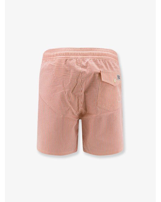 Polo Ralph Lauren Pink Cotton Blend Swim Boxer Shorts for men