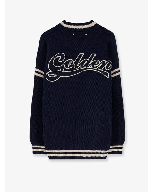 Golden Goose Deluxe Brand Blue Journey Cotton Knit Sweater for men