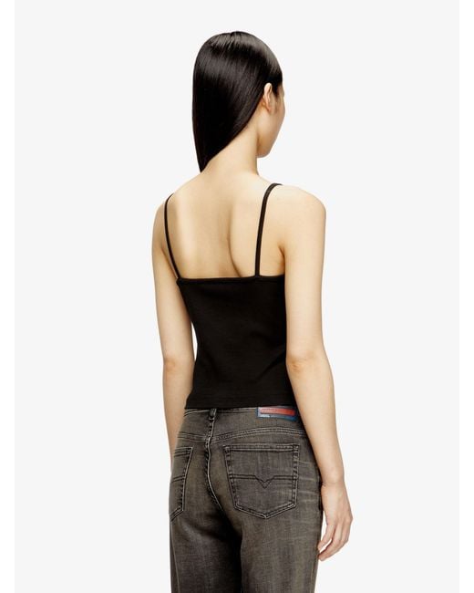 DIESEL Black Cotton Tank Top