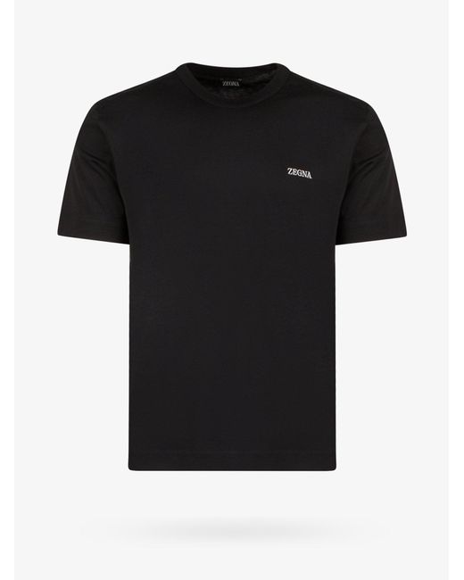 T-SHIRT MANICHE CORTE di Zegna in Black da Uomo