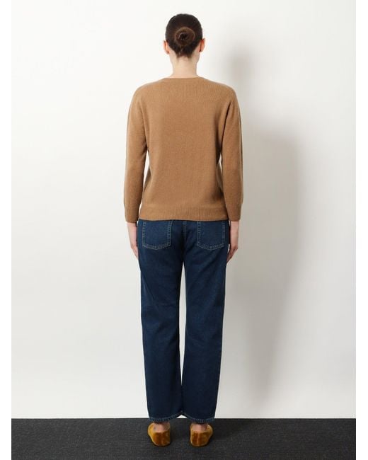 The Row Brown Noler Cashmere Sweater