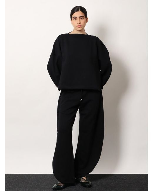 Alaïa Blue Boatneck Cotton Sweatshirt