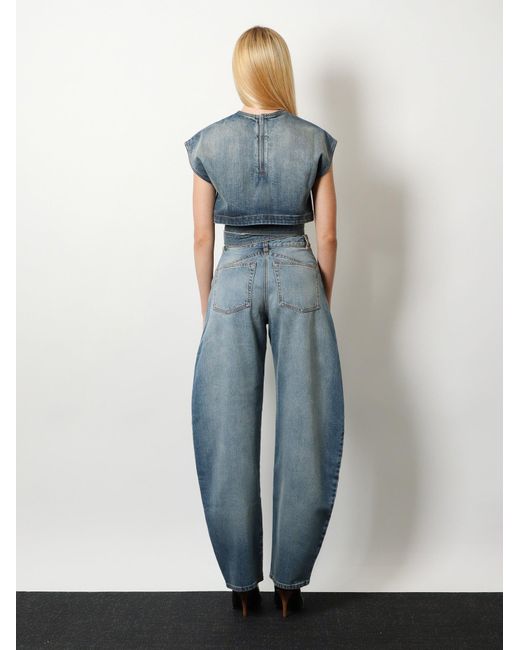 Alaïa Blue Faded Denim Jeans