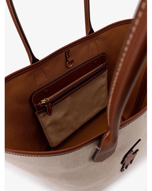 Polo Ralph Lauren White Canvas Shoulder Bag With Front Logo Patch