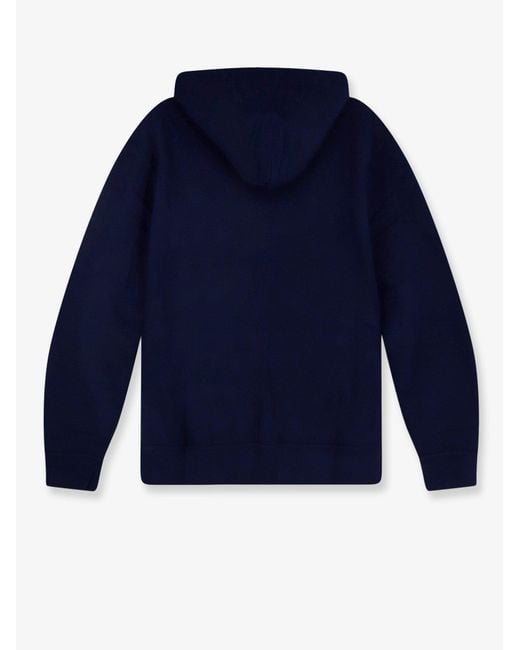 Polo Ralph Lauren Blue Hooded Sweatshirt With Logo Embroidery for men