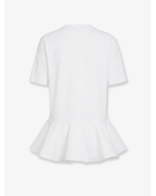 Alaïa White Crinoline Cotton Jersey T-Shirt