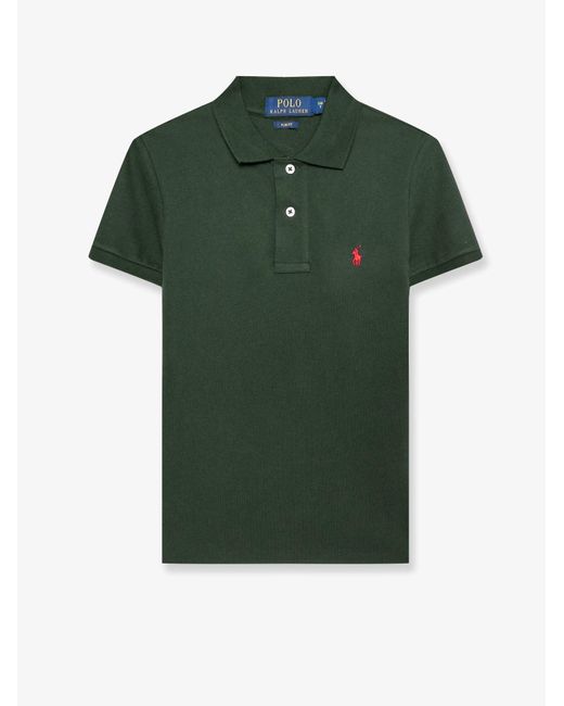 Polo Ralph Lauren Green Cotton Polo Shirt With Embroidered Logo for men