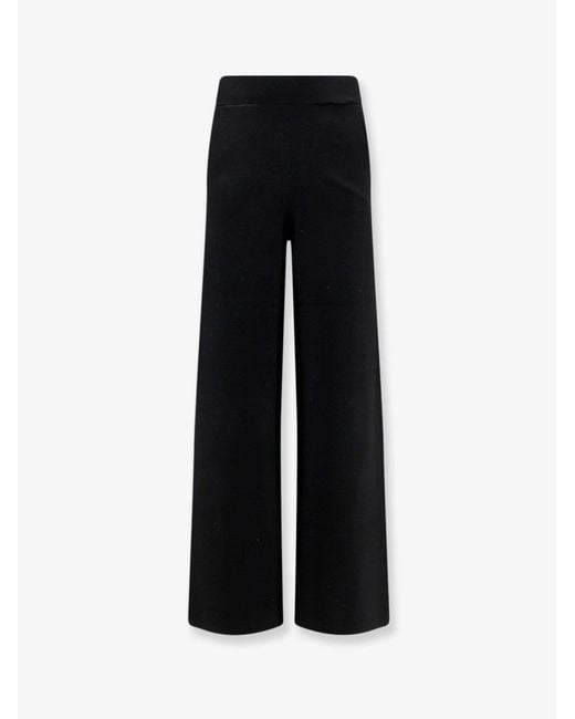 Hevò Black Viscose Blend Trousers