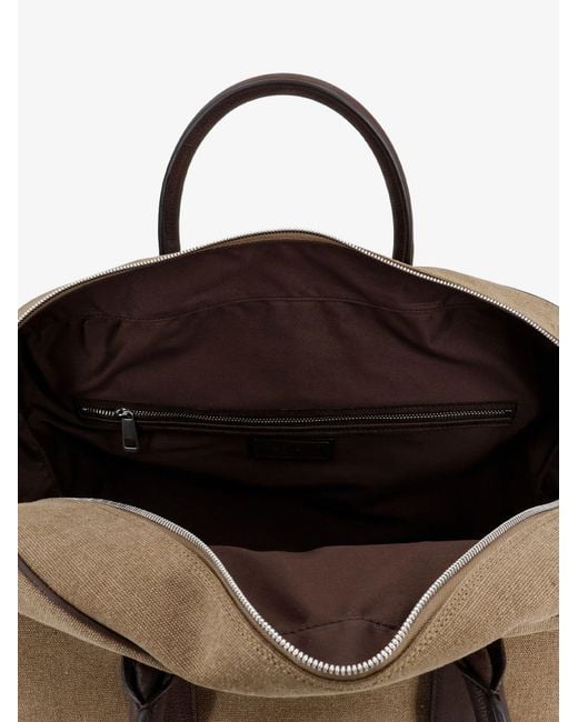 Orciani Brown Jones Suede Travel Bag for men