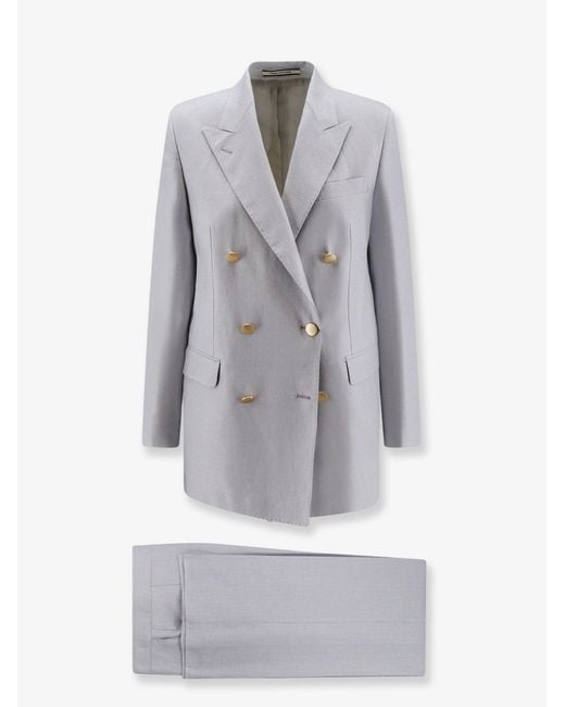 Tagliatore Gray Jasmine Linen Suit