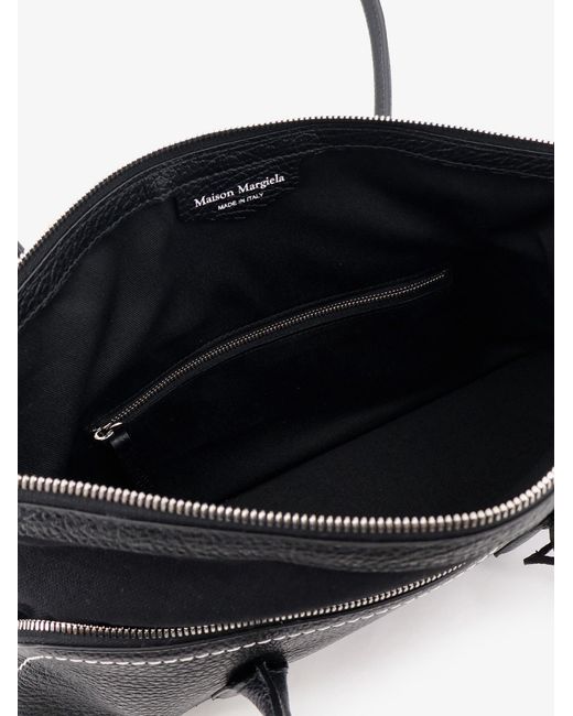 Maison Margiela Black 5Ac Shoulder East West Leather Shoulder Bag