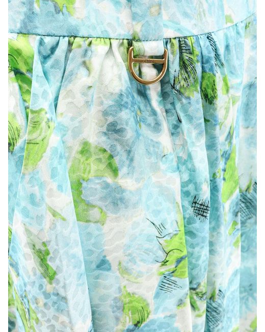 Chloé Green Harem Silk Trousers