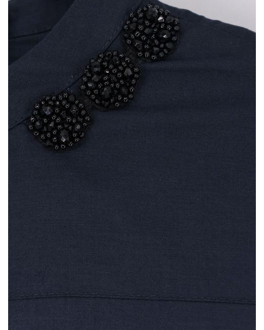Max Mara Blue Smmclarissa Cotton Long Dress