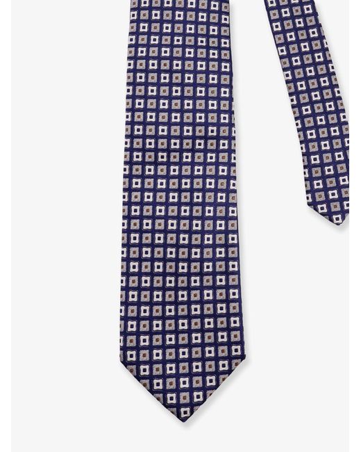 NUGNES 1920 Blue Silk Tie for men