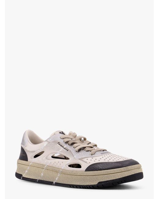 Foamers White Low-Top Foam Sneakers With Lateral Openwork