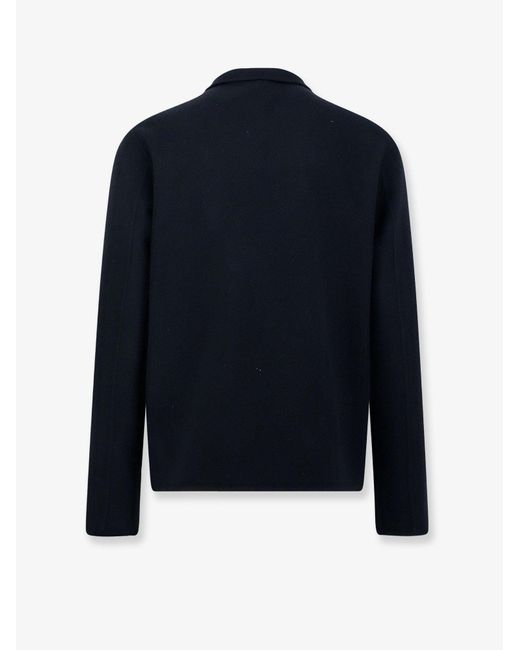 Hevò Blue Verdemare Wool Coat for men