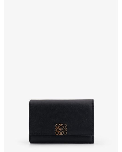Loewe White Anagram Leather Wallet With Front Logo