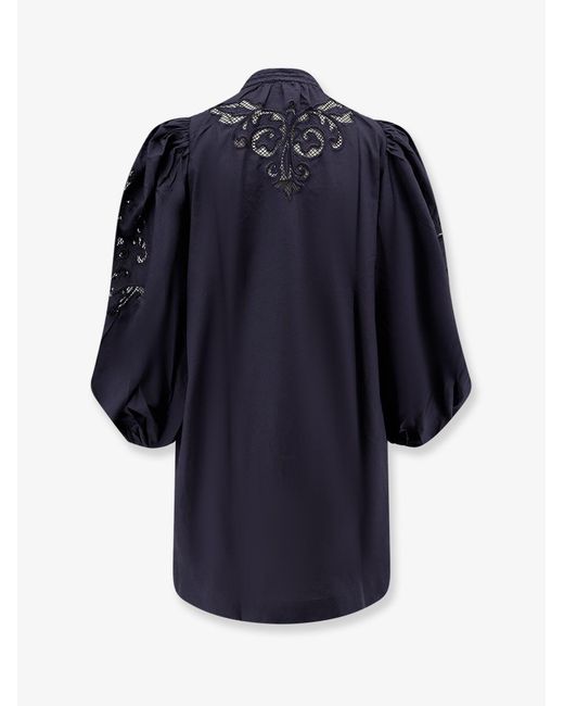 Scarlett Poppies Blue Visaya Cotton Satin Dress