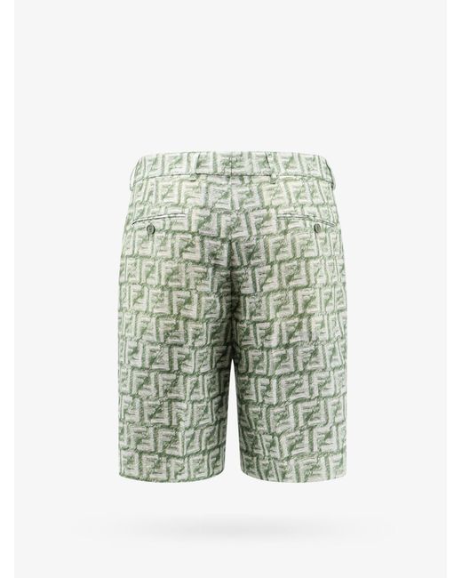 Fendi Green Bermuda Shorts for men