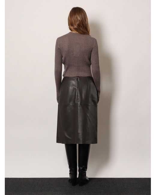 Soeur Black Gwen Leather Skirt