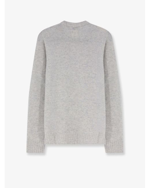 Alysi Gray Merino Wool And Cashmere Blend Sweater