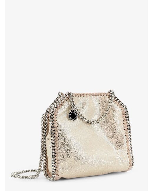 Stella McCartney Natural Falabella Tiny Shiny Shaggy Deer Crossbody Bag