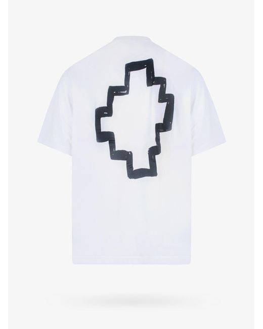 Marcelo Burlon White Crew Neck Short Sleeve Printed T-shirts for men