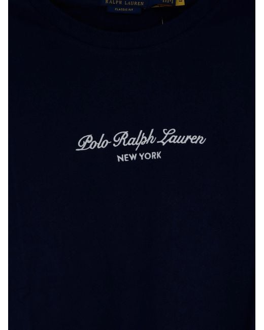 Polo Ralph Lauren Blue Classic Fit Cotton T-Shirt for men