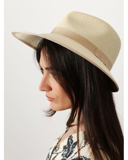 Cappello Con Nastro di Max Mara in Natural