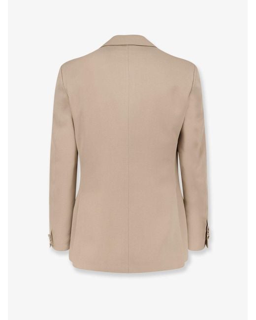 Lardini Natural Single-Breasted Viscose And Silk Blazer for men