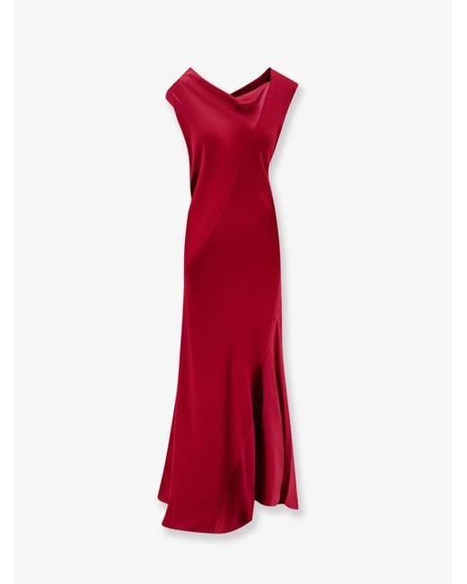 Alberta Ferretti Red Viscose Long Dress