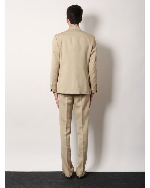 Lardini Natural Single-Breasted Viscose And Silk Blazer for men