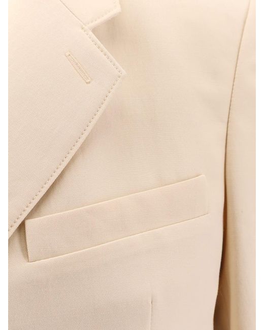 LEMAIRE Single-breasted wool and viscose blazer レムアール Lemaire Single-Breasted Wool And Viscose Blazer in Natural