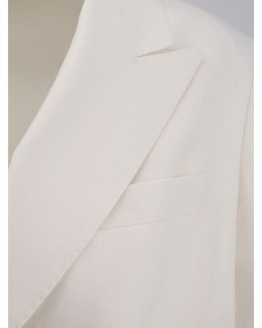 Tagliatore White Jasmine Linen Suit