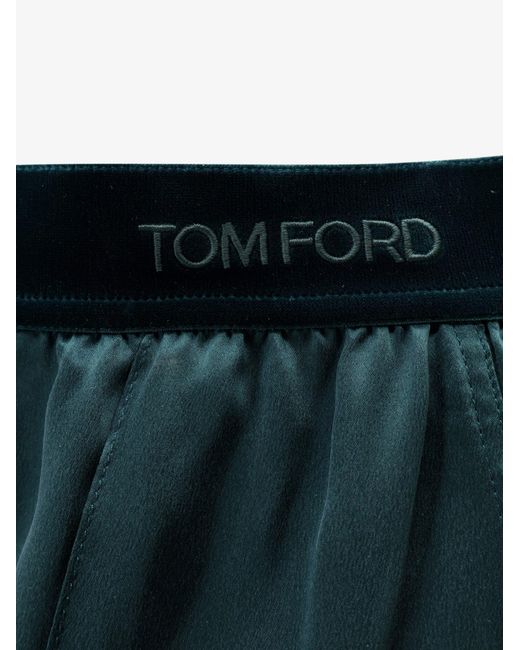 Tom Ford Blue Satin Trousers