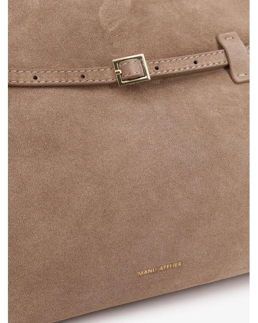 MANU Atelier Brown Le Cambon 35 Suede Shoulder Bag