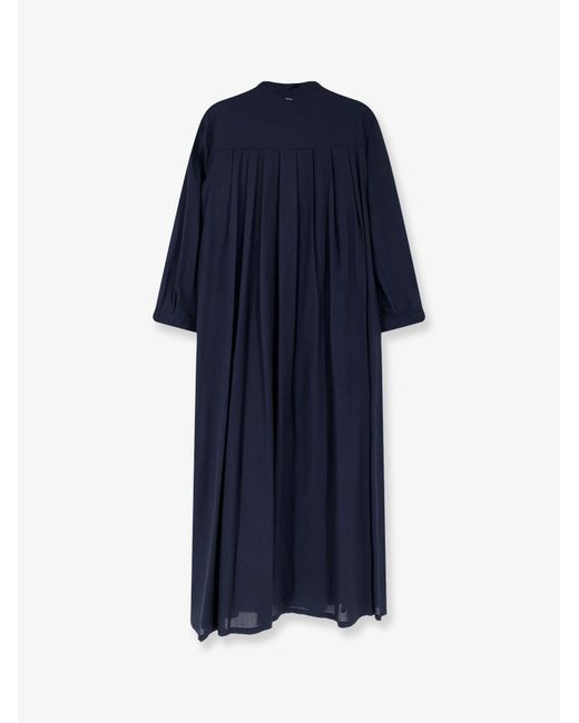 Max Mara Blue Smmclarissa Cotton Long Dress