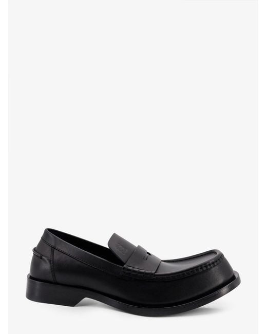 Loewe Black Bobine Leather Loafers With Engraved Anagram Logo for men
