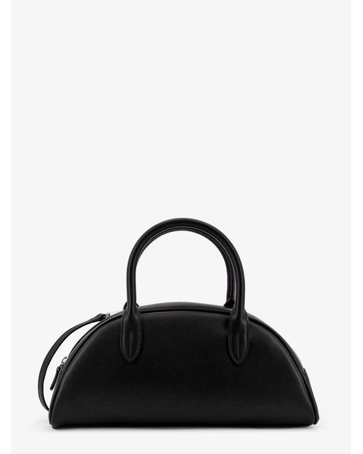DUNST Black Classic Bowling Leather Shoulder Bag