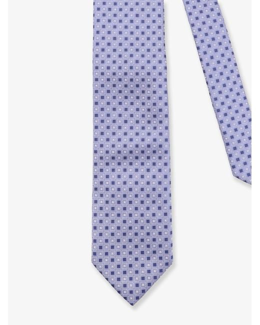NUGNES 1920 Blue Silk Tie for men