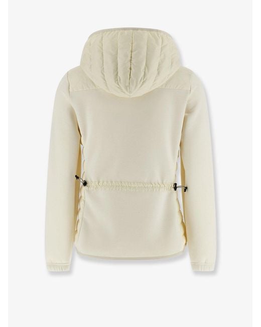 Moncler Natural Neoprene Jacket With Padded Inserts