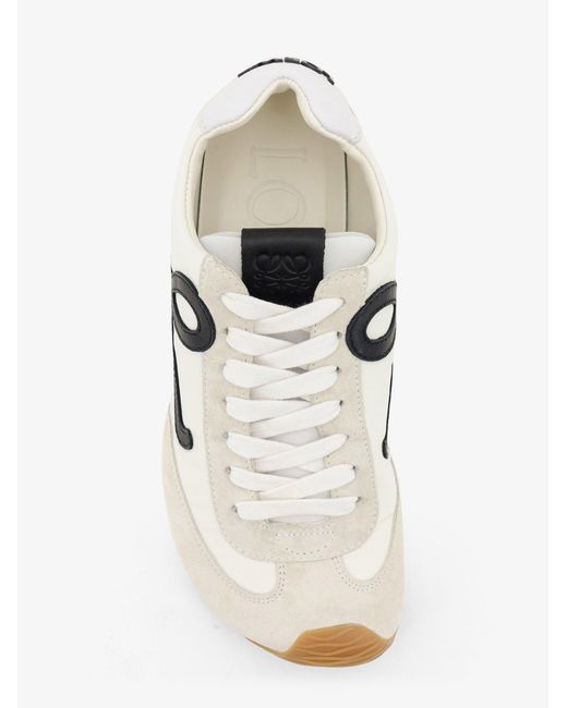 Loewe White Ballet Runner 2.0 Nylon Sneakers With Side Logo