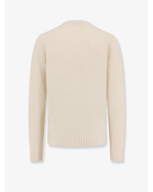 Alpha Studio White Cashmere Sweater for men