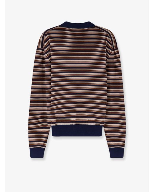 Miu Miu Blue Virgin Wool Polo Shirt
