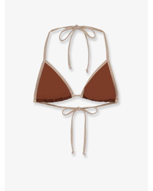 Mc2 Saint Barth White String Bikini Top Leah Lurex
