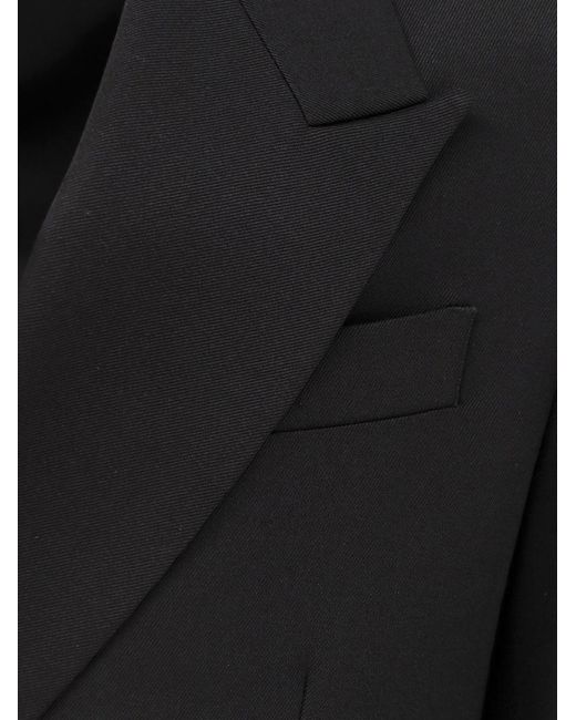 TONYWACK Black Tailored Wool Blend Blazer for men